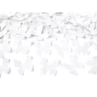 Konfetti ágyú fehér pillangók 28 cm