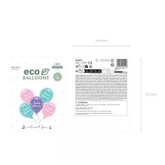 Eco Lufi 26 cm Happy Birthday rózsaszín (5 db)