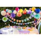 Rozetta papír dekoráció menta 20-30cm (3 db)