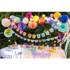 Rozetta papír dekoráció menta 20-30cm (3 db)