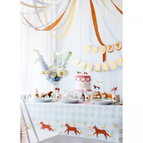 Lovas papír asztalterítő 180x120 cm Pacis party