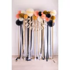 Méhsejt dekorgömb világos barack 20cm