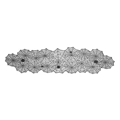 Pókhálós asztali futó fekete 185x45 cm (1 db)