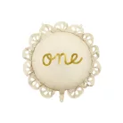 Bézs Fólia Lufi "One" arany felirattal