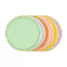Papírtányérok vegyes színek (6 db)