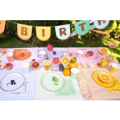 Papírtányérok vegyes színek (6 db)