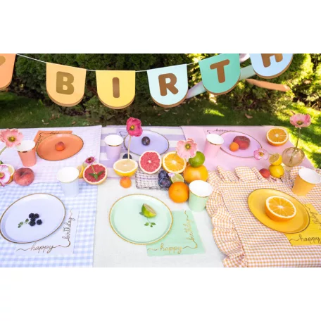 Papírtányérok vegyes színek (6 db)