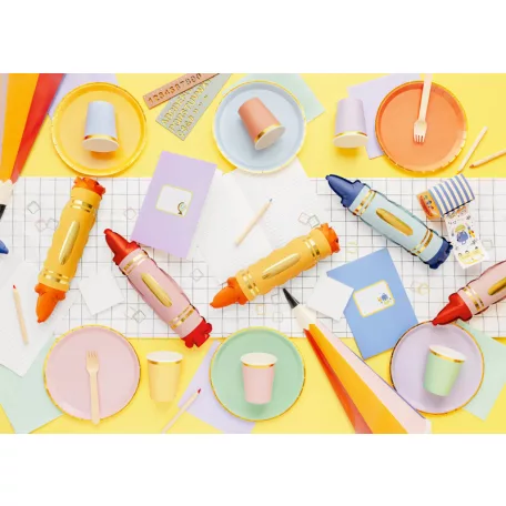 Papírtányérok vegyes színek (6 db)