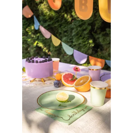 Papírpohár 220 ml  vegyes színek (6 db)