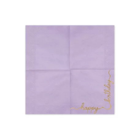 Papírszalvéta "Happy Birthday" vegyes színek(12 db)