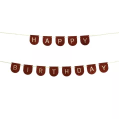 Filc Banner "Boldog Születésnapot" - Barna 3 m