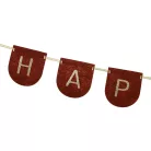 Filc Banner "Boldog Születésnapot" - Barna 3 m