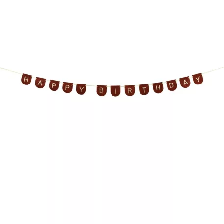 Filc Banner "Boldog Születésnapot" - Barna 3 m