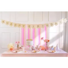  Filc Banner "Boldog Születésnapot" - Rózsaszín 3 m