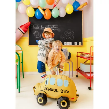 Álló fólia lufi – Iskolabusz, 36 × 66 cm