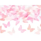 Kislány konfetti ágyú rózsaszín pillangók 20cm