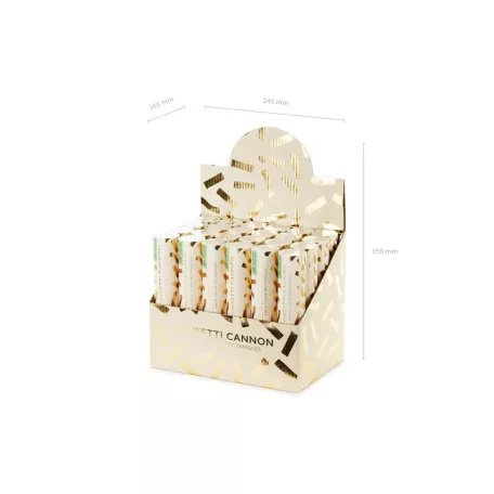 Konfetti ágyú – arany csíkok (20 cm)