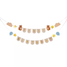 Első Születésnap Banner - Macis kollekció