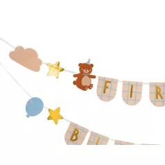 Első Születésnap Banner - Macis kollekció