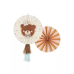 Rozetta papír dekoráció Macis 30-35 cm (2 db)