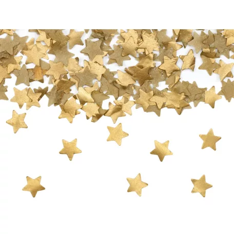 Konfettiágyú arany csillagokkal 20 cm