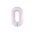 Szám fólia lufi ''0'' 72cm pasztell lila