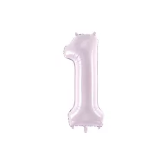   Szám fólia lufi ''1'' 72cm pasztell lila