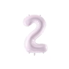   Szám fólia lufi ''2'' 72cm pasztell lila