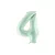 Szám fólia lufi ''4'' 72cm pasztell zöld