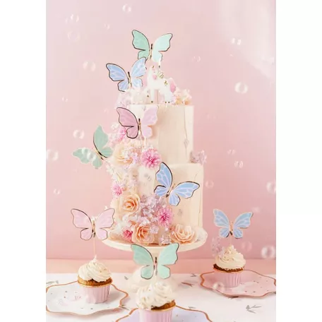 Pillangós tortadíszek (9 db)