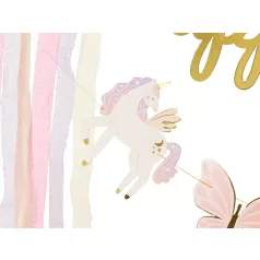 Unikornis Banner Happy Birthday