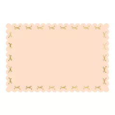 Rózsaszín papírterítő masnikkal 180 x 120 cm (1 db)