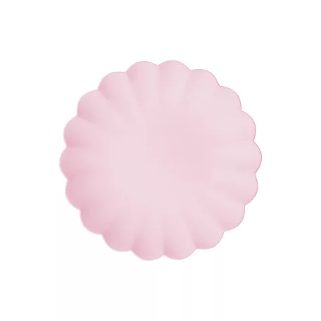 Műanyag tányér - pasztell rózsaszín (4 db)