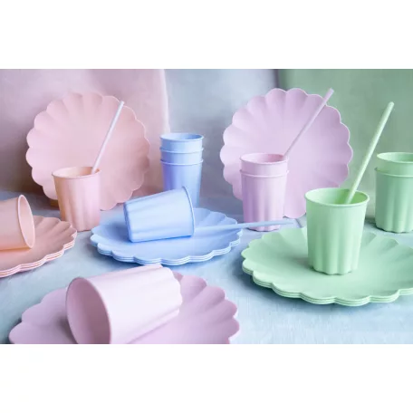 Műanyag pohár - pasztell kék (4 db)