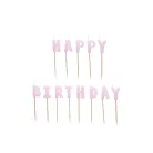 Születésnapi Gyertyák "Happy Birthday" paszetell lila