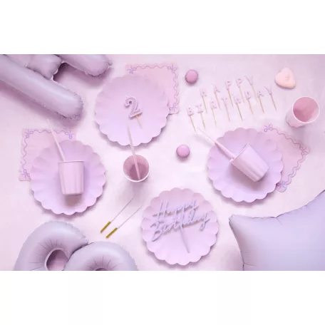 Születésnapi Gyertyák "Happy Birthday" paszetell lila