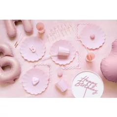   Születésnapi Gyertyák "Happy Birthday" paszetell rózsaszín