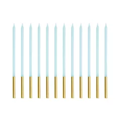 Születésnapi gyertya 14cm pasztel kék (12 db)