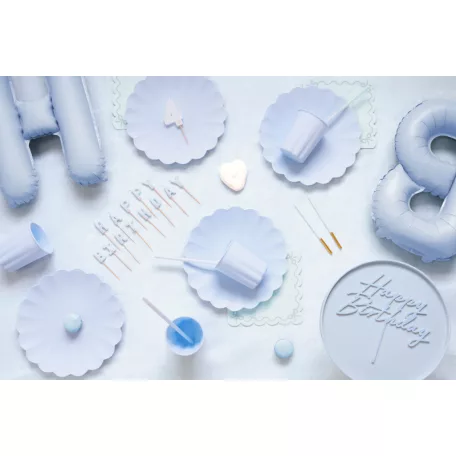 Születésnapi gyertya 14cm pasztel kék (12 db)