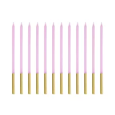 Születésnapi gyertya 14cm pasztel lila (12 db)