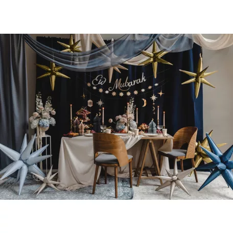 3D Csillag fólia lufi 70cm Arany