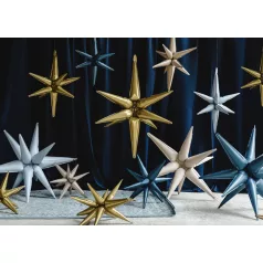 3D Csillag fólia lufi 50cm Világoskék