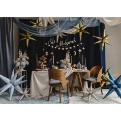 3D Csillag fólia lufi 50cm Bézs