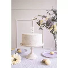 Szülinapi számgyertya "3" pasztell menta 6 cm