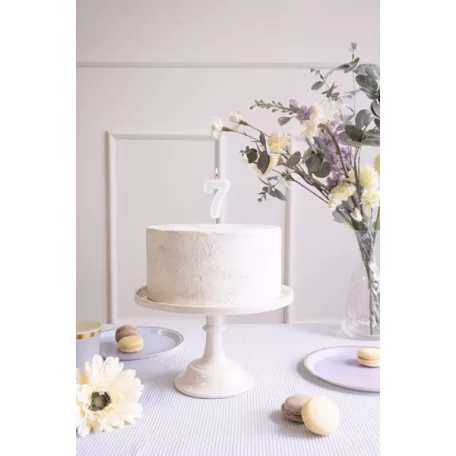 Szülinapi számgyertya "7" pasztell menta 6 cm