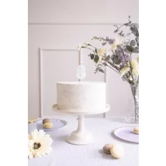 Szülinapi számgyertya "8" pasztell menta 6 cm