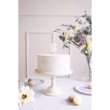 Szülinapi számgyertya "8" pasztell menta 6 cm