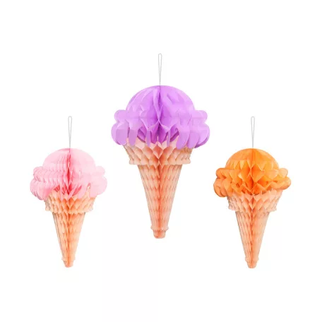 Selyempapír Dekoráció - Fagylalt 20-30 cm (3 db)