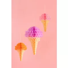 Selyempapír Dekoráció - Fagylalt 20-30 cm (3 db)