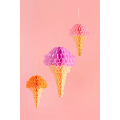 Selyempapír Dekoráció - Fagylalt 20-30 cm (3 db)